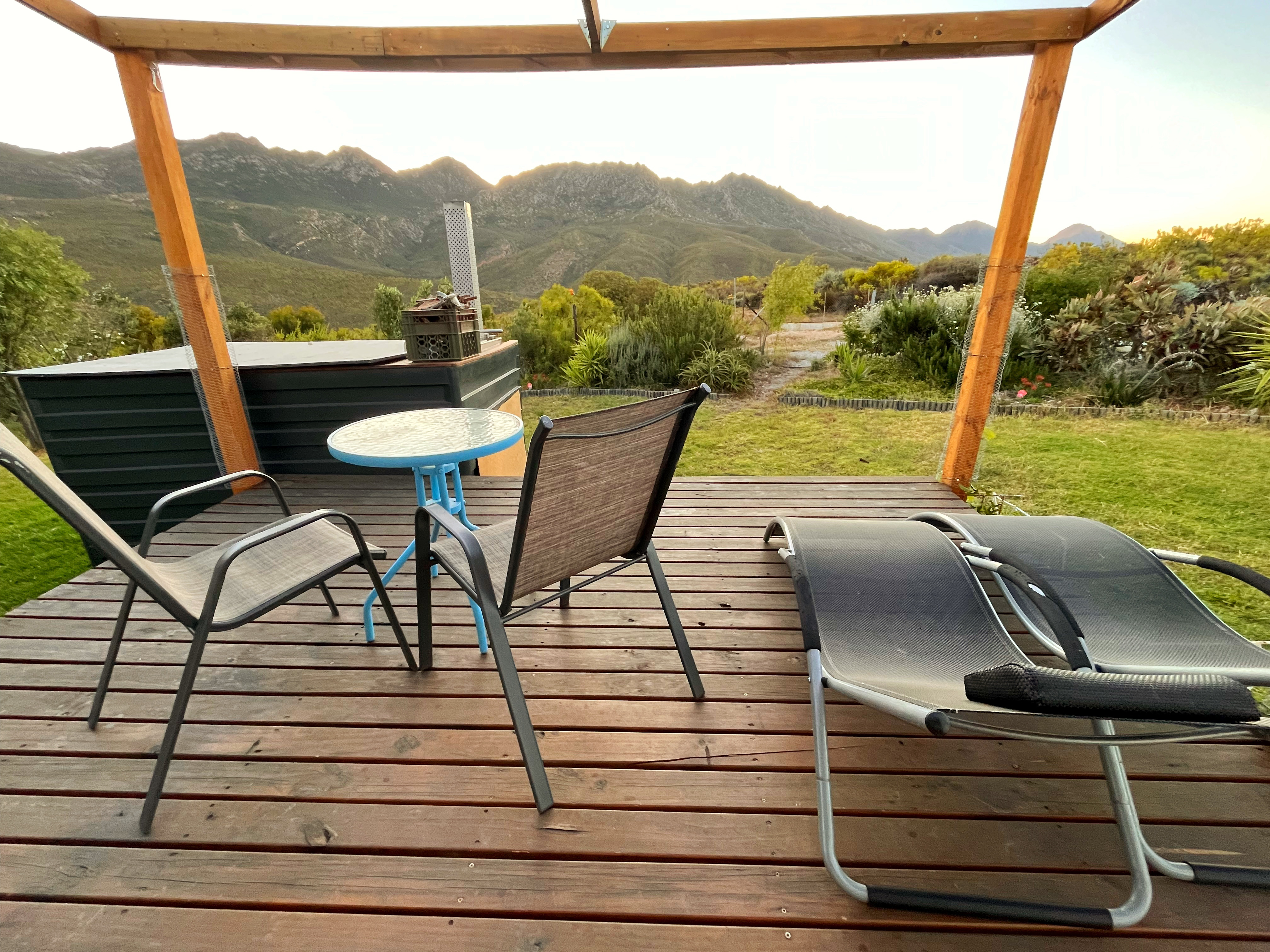 Outside deck with private Kolkol Outside deck